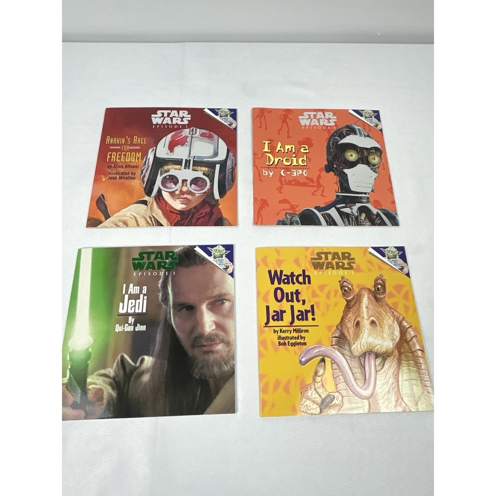 Star Wars Episode 1 Story Book Set of 4 Anakin Droid Jedi Jar Jar 1999 Vintage